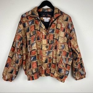 Vintage 90’s Silk Windbreaker Bomber Jacket